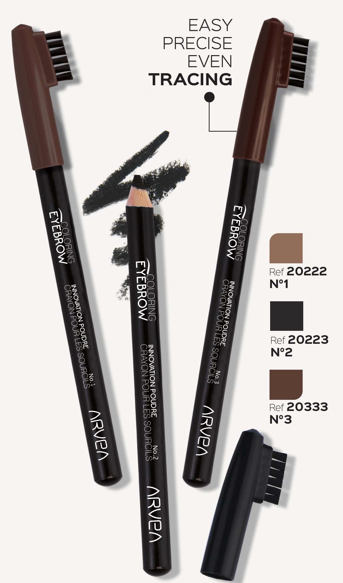 Arvea Nature Eyebrow Dark Brown No 1 2 3 Kuwait 3 ارفيا نيتشر قلم حواجب بنى غامق اى برو براون رقم 1 2 3 الكويت 5