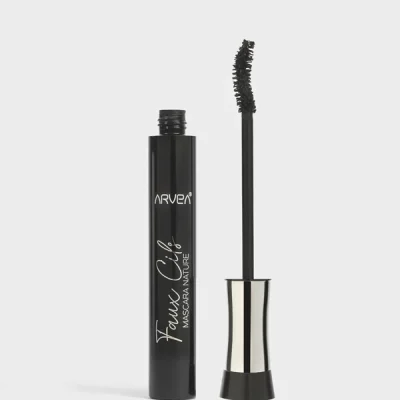 Arvea Nature Natural False Lashes Mascara 10 ML Kuwait ارفيا نيتشر ماسكرا اسود نيتشرال فولس لاشيز 10 مل لرموش اطول و اكثر كثافة و مرونة الكويت