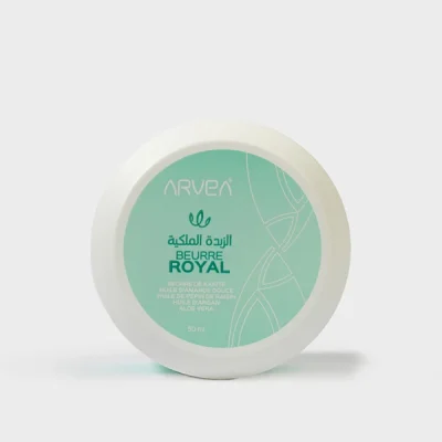 Arvea Nature Royal Butter For Skin 50 ML shea butter (70%) with aloe vera, argan oil, grape seed oil & beeswax