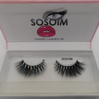 SOSOIM Horse Lashes 3D No. 2 pink box Kuwait رموش سوسو ايام هورس لاشيز ثرى دى رقم 2 البوكس الوردى الكويت