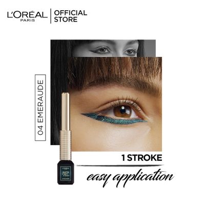 Buy Loreal 04 Emerald Matte Signature Eyeliner Ewink Kuwait Gulf Middle East اشترى لوريال ايلاينر سائل 04 اميرالد سيجنيتشر من اى وينك الكويت 2