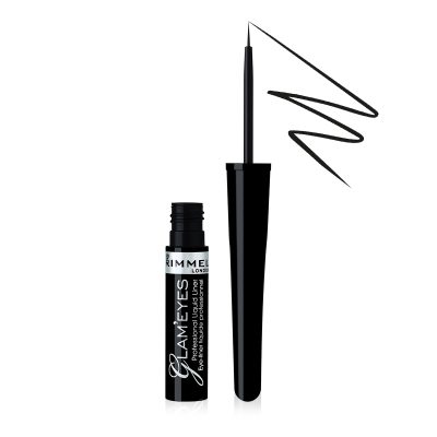 Rimmel Glam Eyes 001 Black Glamour Professional Liquid Eyeliner Ewink Kuwait Gulf Middle East ريميل ايلاينر سائل جلام ايز 001 اسود بلاك جلامور الكويت