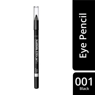 Rimmel Waterproof Kohl Kajal Scandal Eyes 001 Black Ewink Kuwait Gulf Middle East ريميل قلم كحل كاجال سكاندال ايز ضد الماء 001 اسود الكويت و الخليج
