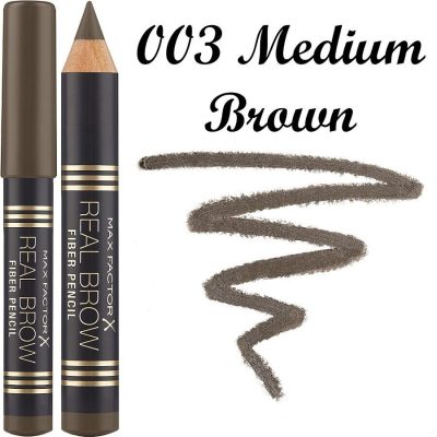 Max Factor 003 Medium Brown Real Brow Fiber Pencil Ewink Kuwait Gulf اشترى ماكس فاكتور قلم حواجب فايبر ميديوم براون 003 اى وينك الكويت و الخليج