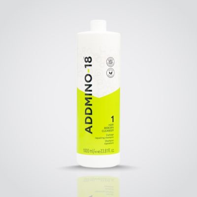 Addmino-18 - (1) Hair Reborn Cleanser - (Damage Shampoo) - 1 Liter Kuwait شامبو هير ريبورن كلينزر لإصلاح الشعر التالف ادمينو 1 لتر - 18 الكويت و الخليج