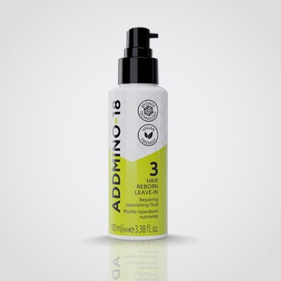 Addmino-18 - (3) Hair Reborn Leave-in - (N Fluid) - 100ml Kuwait Gulf Middle East هير ريبورن (3) سائل ليف ان لإصلاح الشعر التالف 100 مل ادمينو - 18 الكويت و الخليج