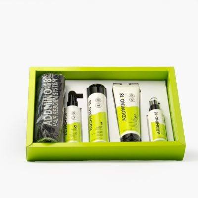 Addmino-18 - Hair Reborn System - (Luxury Kit) Kuwait Gulf مجموعة هير ريبورن لاكجرى كيت لإصلاح الشعر التالف ادمينو - 18 الكويت و الخليج