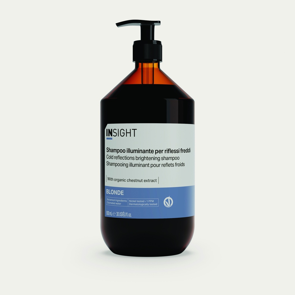 Insight Blonde Cold Reflection Brightening Shampoo 900 ML Kuwait Gulf Middle East شامبو إنسايت بلوند كولد ريفليكشن للشعر الاشقر و المصبوغ 900 مل الكويت و الخليج الشرق الاوسط